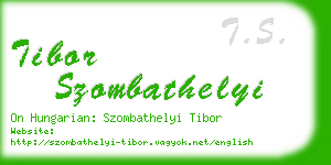 tibor szombathelyi business card